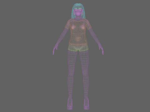 Basic pretty woman V28822 3D Model