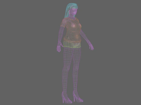 Basic pretty woman V28822 3D Model