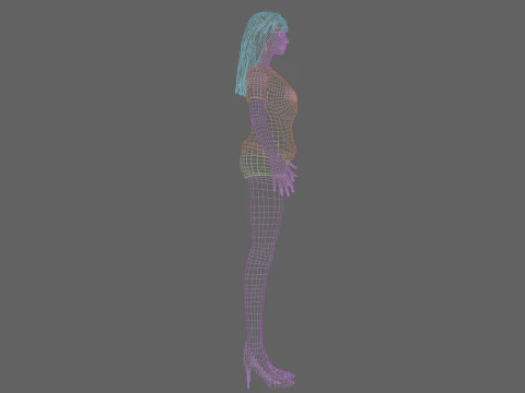 Basic pretty woman V28822 3D Model