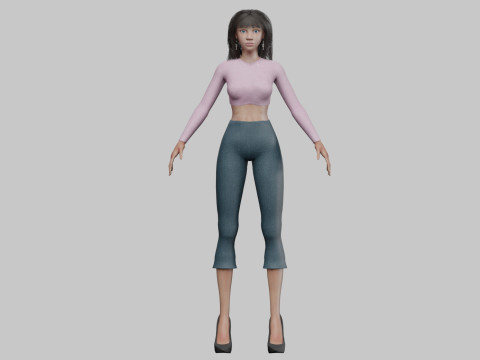 Basic sweet woman V32351 3D Модель