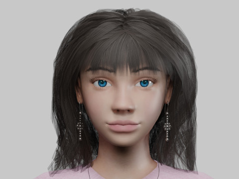 Basic sweet woman V32351 3D Модель