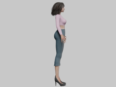 Basic sweet woman V32351 3D Модель