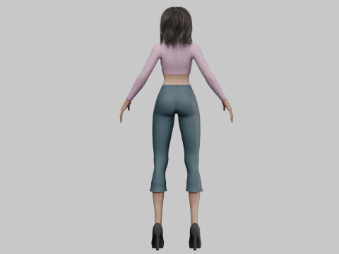 Basic sweet woman V32351 3D Модель