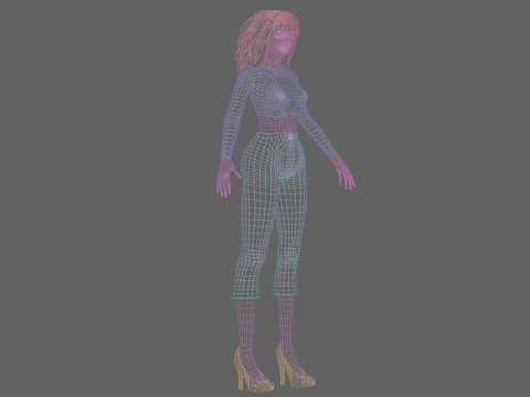 Basic sweet woman V32351 3D Модель