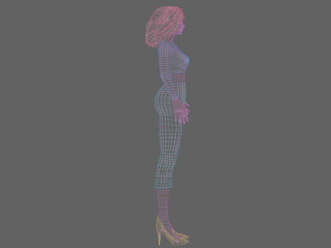 Basic sweet woman V32351 3D Модель