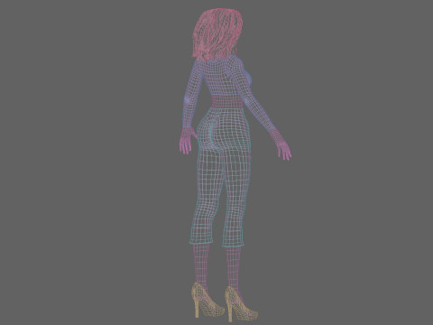 Basic sweet woman V32351 3D Модель