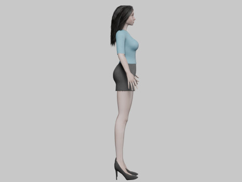 Beautiful cute woman V30172 3D 모델