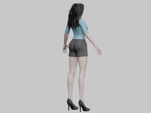 Beautiful cute woman V30172 3D 모델
