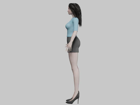 Beautiful cute woman V30172 3D Model