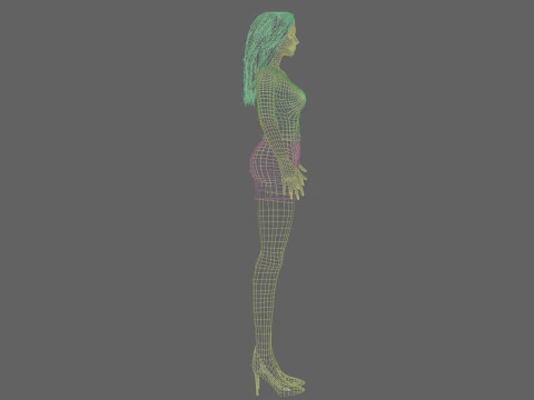 Beautiful cute woman V30172 3D Model