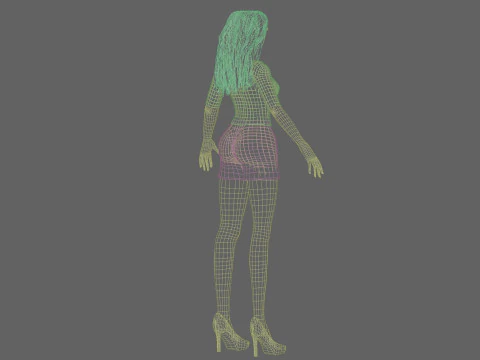 Beautiful cute woman V30172 3D Model