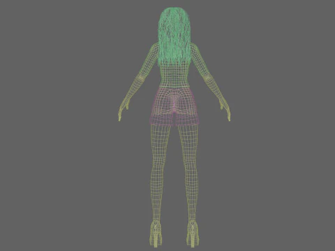 Beautiful cute woman V30172 3D Model
