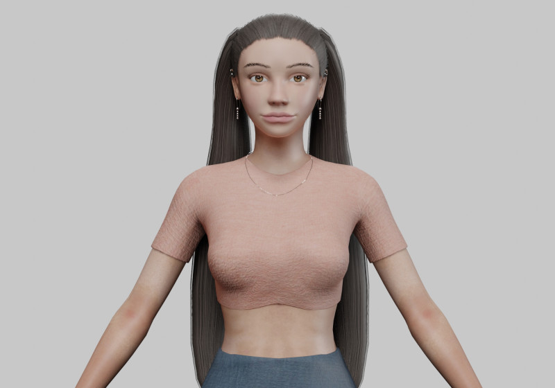 Beautiful pretty woman V21427 3D मॉडल .c4d .max .obj .3ds .fbx .stl .blend 