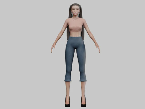 Beautiful pretty woman V21427 3D Model