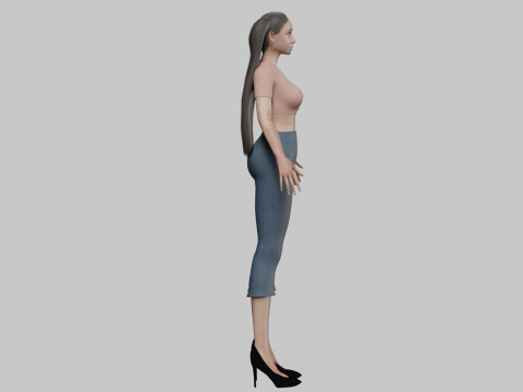 Beautiful pretty woman V21427 3D मॉडल