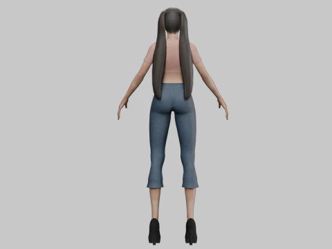 Beautiful pretty woman V21427 3D Model