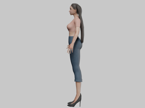 Beautiful pretty woman V21427 3D मॉडल