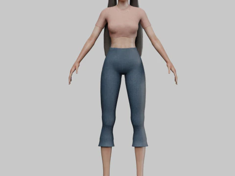 Beautiful pretty woman V21427 3D Model