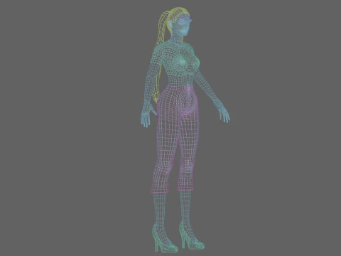 Beautiful pretty woman V21427 3D Model