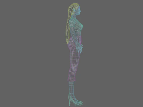 Beautiful pretty woman V21427 3D Model