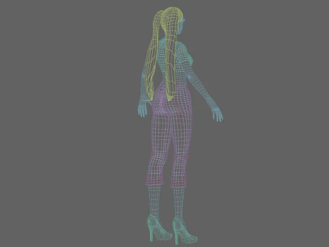 Beautiful pretty woman V21427 3D Model