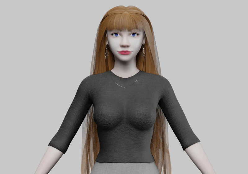 Linda e doce mulher V33945 Modelo 3D .c4d .max .obj .3ds .fbx .stl .blend 
