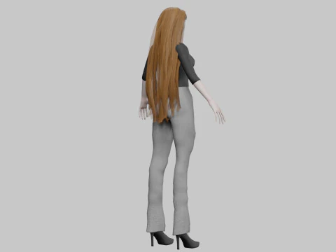 Linda e doce mulher V33945 Modelo 3D