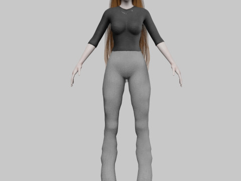 Beautiful sweet woman V33945 Modelo 3D