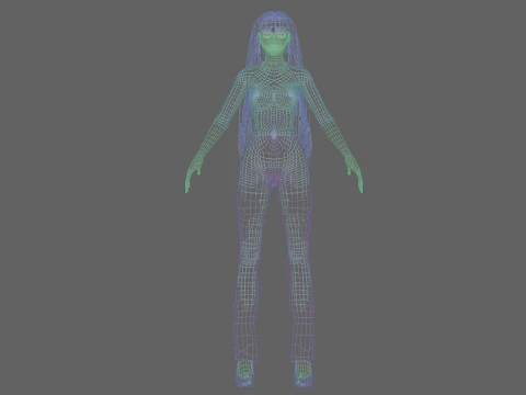 Linda e doce mulher V33945 Modelo 3D