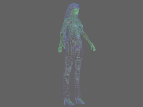 Linda e doce mulher V33945 Modelo 3D