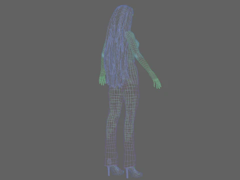 Linda e doce mulher V33945 Modelo 3D