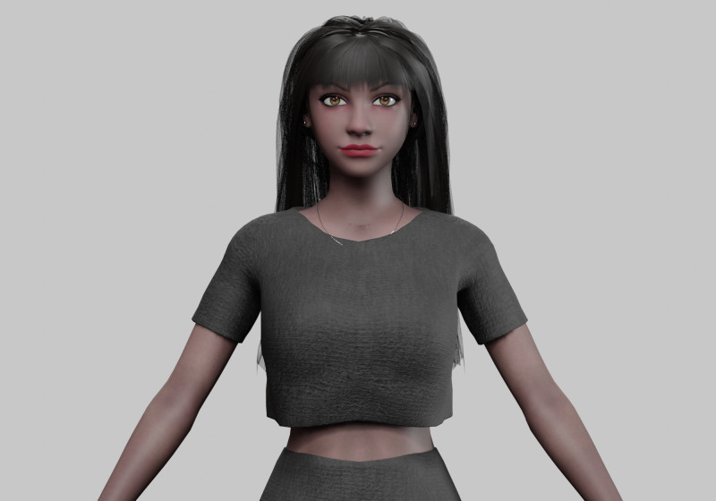 Black pretty woman V29537 Modello 3D .c4d .max .obj .3ds .fbx .stl .blend 