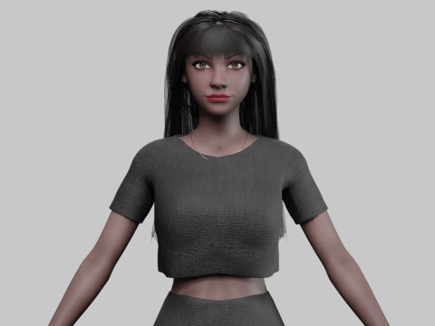 Black pretty woman V29537 3D-Modell