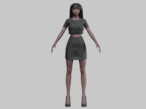 Black pretty woman V29537 Modello 3D