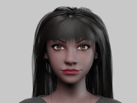 Black pretty woman V29537 Modello 3D
