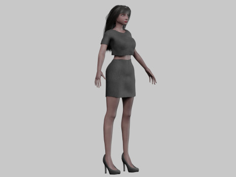 Black pretty woman V29537 Modello 3D