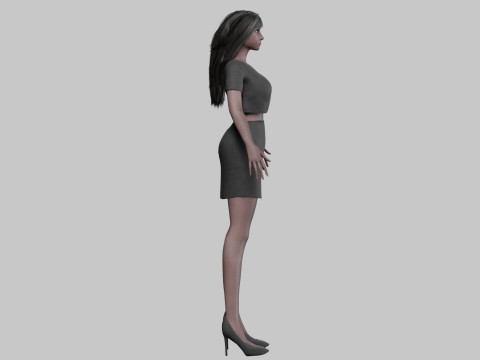 Black pretty woman V29537 Modello 3D