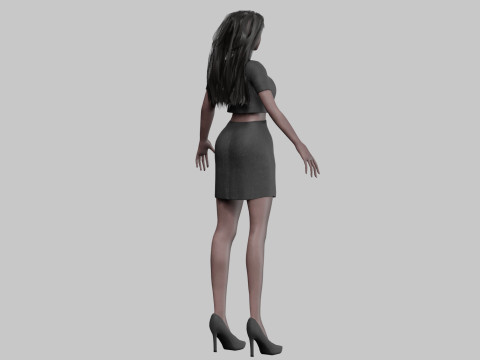 Black pretty woman V29537 Modello 3D