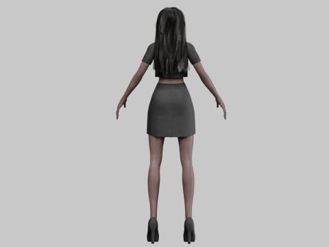 Black pretty woman V29537 Modello 3D
