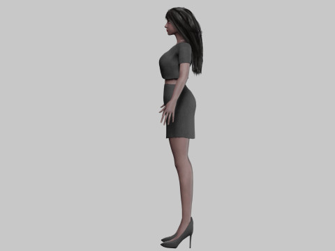 Black pretty woman V29537 Modello 3D