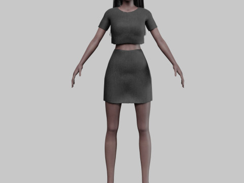 Black pretty woman V29537 Modello 3D