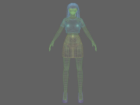 Black pretty woman V29537 Modello 3D