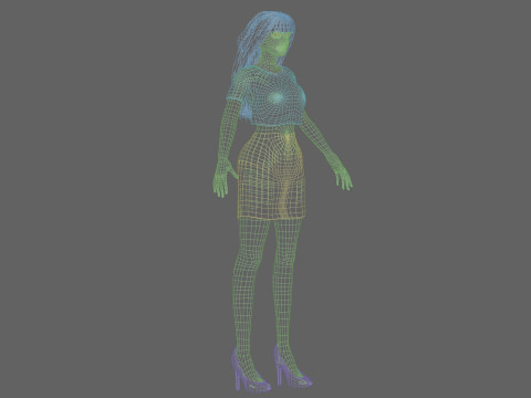 Black pretty woman V29537 Modello 3D