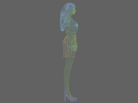 Black pretty woman V29537 Modello 3D