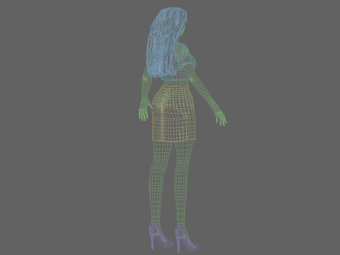 Black pretty woman V29537 Modello 3D