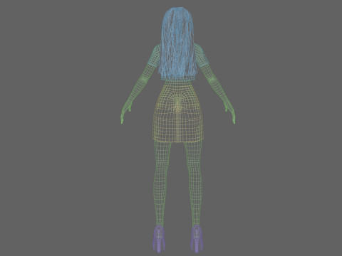 Black pretty woman V29537 Modello 3D