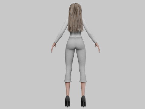 Blond cute woman V31075 3D Модель