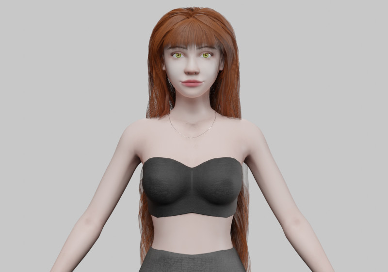 Classic cute woman V33701 3D Model .c4d .max .obj .3ds .fbx .stl .blend 