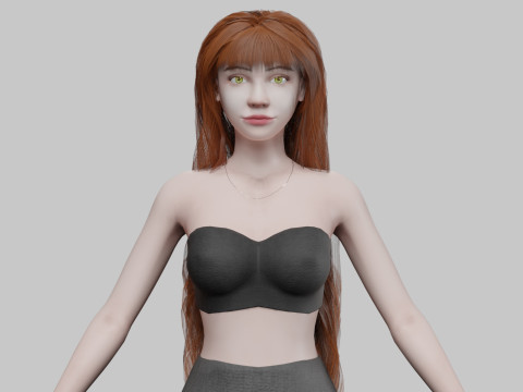 Classic cute woman V33701 3D Модель