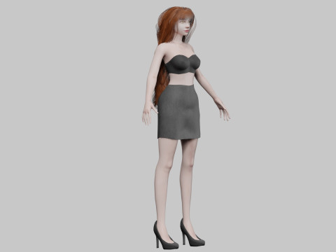 Classic cute woman V33701 3D Model